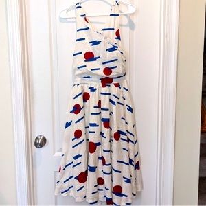 ModCloth Red White & Blue Geometric Sundress